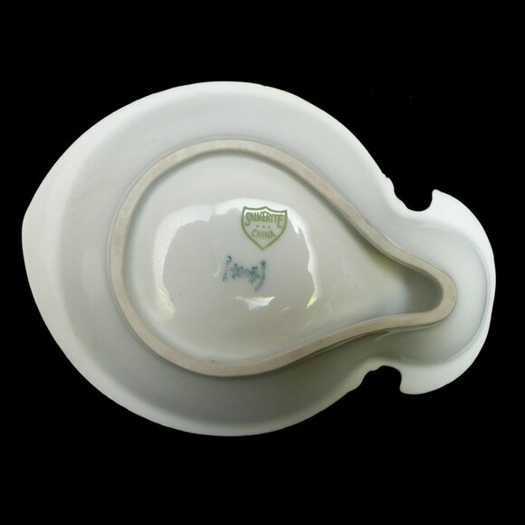Vintage Silverite China Colonial Pattern Luster Spoon Rest - Picture 3 of 5